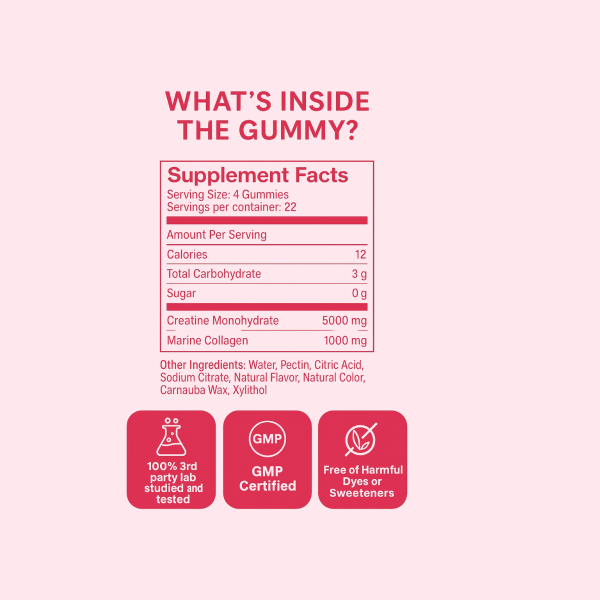 Booty Builder Gummies – Collagen + Creatine for Strength, Recovery & Glow