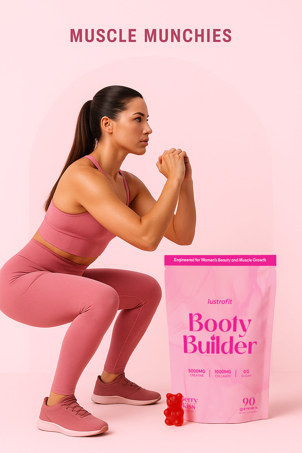 Booty Builder™  Sugar-Free Collagen & Creatine Gummies for Glute Growth 🍑