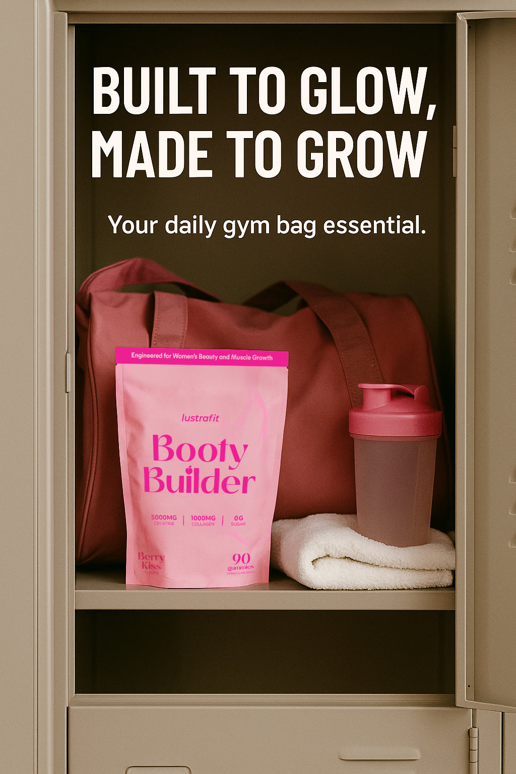 Booty Builder™  Sugar-Free Collagen & Creatine Gummies for Glute Growth 🍑