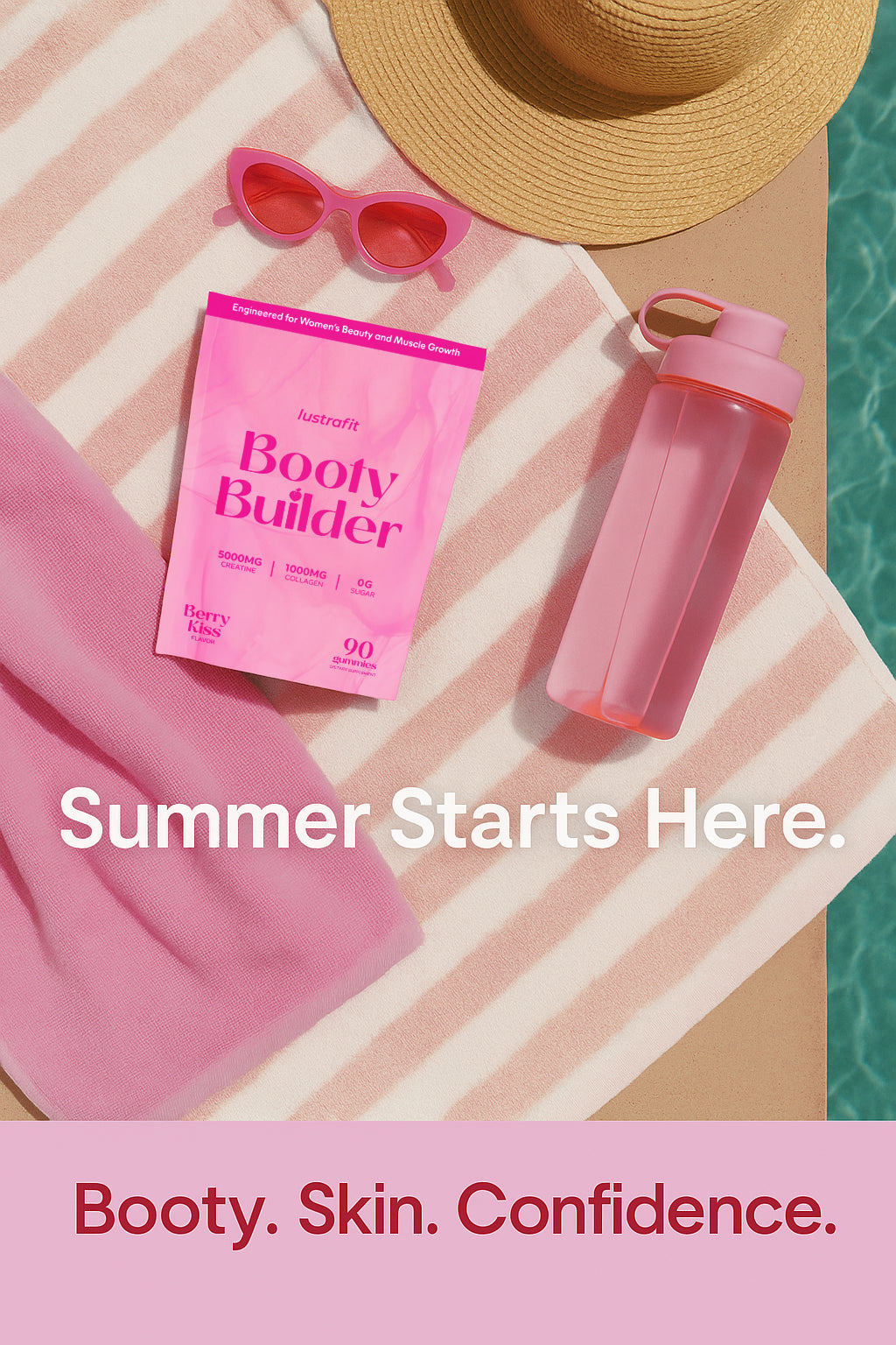 Booty Builder™  Sugar-Free Collagen & Creatine Gummies for Glute Growth 🍑